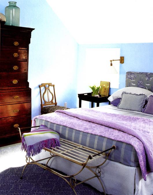 Modern Kitchen and Bedroom Color Schemes with Light Blue Paint Colors