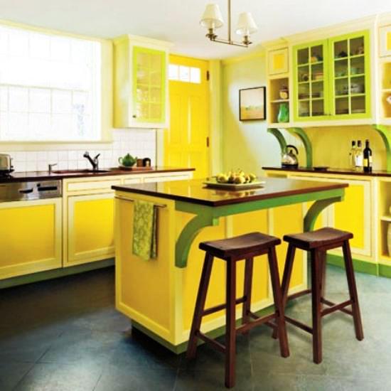 20 Modern Kitchens Decorated in Yellow and Green Colors