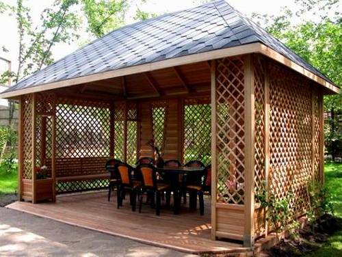 22 Beautiful Garden Design Ideas, Wooden Pergolas and Gazebos Improving