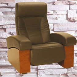 comfortable leather chair in brown color