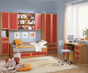 Kids Furniture Neutral And Bright Color Combination For
