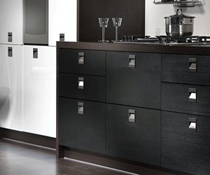 black and white kitchen cabinets