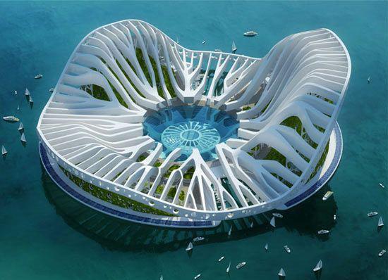 urban sustainable architecture, floating arcology concepts