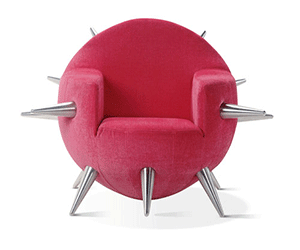 contemporary chairs, designer chair with spikes