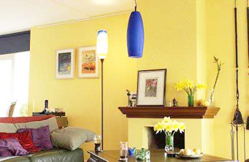 free house interior color yellow