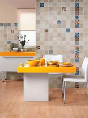 yellow and blue color scheme for interior decorating