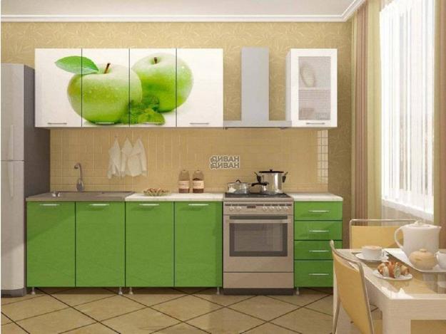 apple green kitchen wall