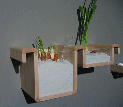 wooden wall shelves for kitchen decorating and food storage in eco style