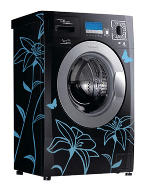 eco friendly washing machine with floral designs