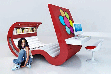 contemporary bed for teenage bedroom design