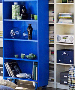 roling sliding shelves door bookcase storage furniture