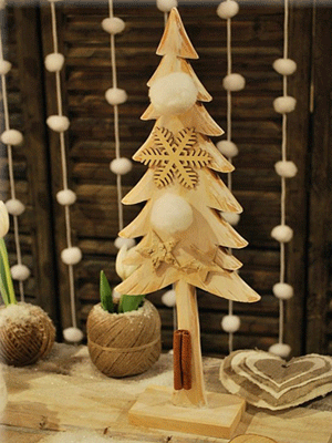 miniature christmas trees eco friendly wooden decoration ideas decorating