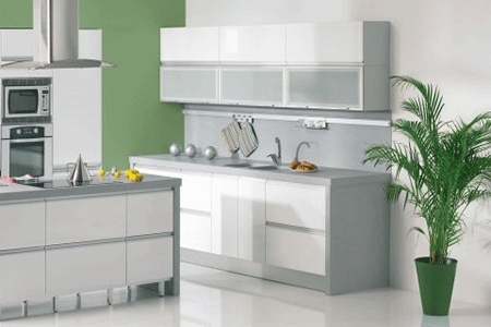  Green  White  Color Schemes Spacious White  Kitchen  Designs 