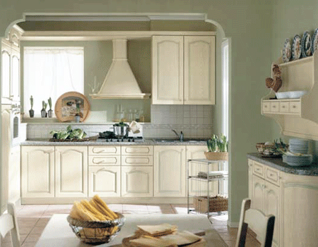 Green White Color Schemes Spacious White Kitchen Designs