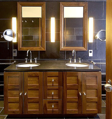 wooden bathroom furniture cabinets double sink vanity