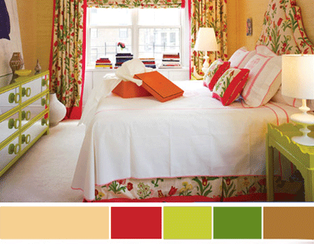 Interior Color Schemes Yellow Green Spring Decorating