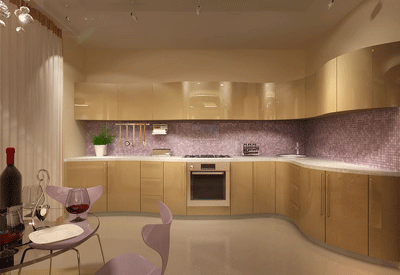 Purple Kitchen Cabinets Modern Kitchen Color Schemes