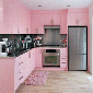 pink painting kitchen decorating ideas color schemes