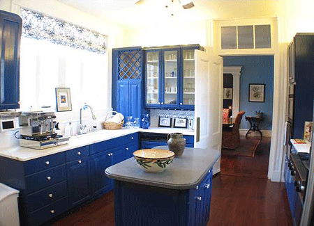 Royal Blue Kitchen Design Carved Wood Kitchen Cabinets