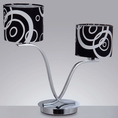 modern table lamp with two lampshades