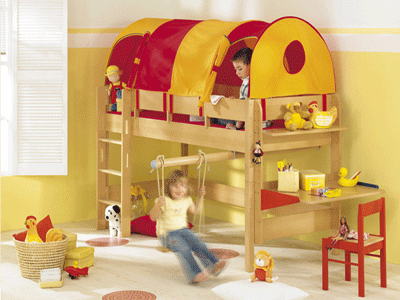 Kids Furniture Neutral And Bright Color Combination For
