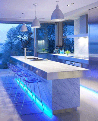 contemporary kitchen interiors modern chairs led lights