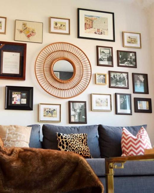 Empty Picture Frames, Framing Objects, 50 Bold DIY Wall Decor Ideas