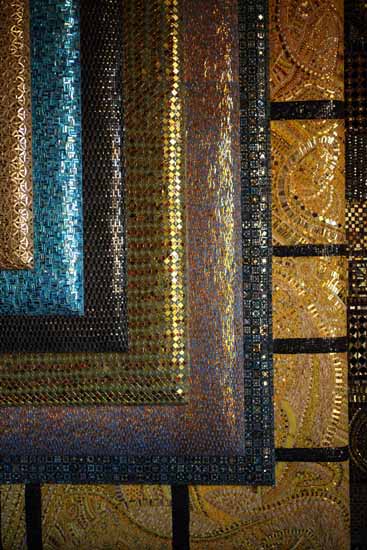 blue black and golden colors for modern interior design and trends in decorative fabrics