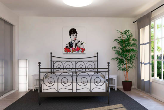 modern wall art decor ideas using digital printing for bedroom decorating