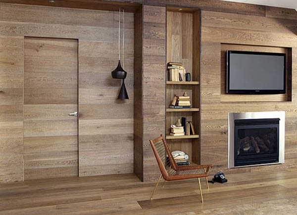 usind wood wall paneling for modern interior design