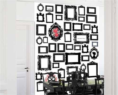 White And Black Wallpaper Modern Interior Decorating Ideas