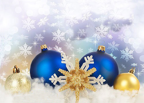 golden and blue christmas tree ornaments