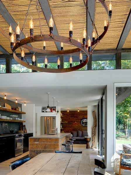 Modern Interior Design Ideas, Natural Rope Ceiling Design and