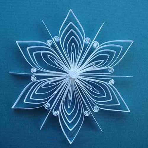 quilled snowflake for christmas decorating