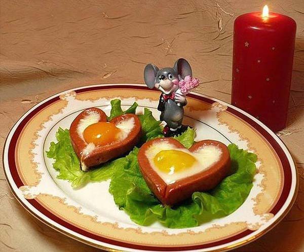 heart meal for valentines day