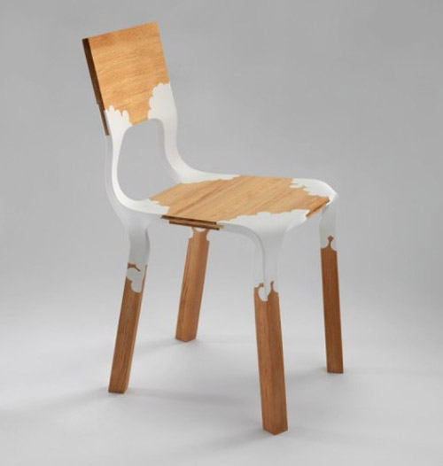 light wood and plastic chair design