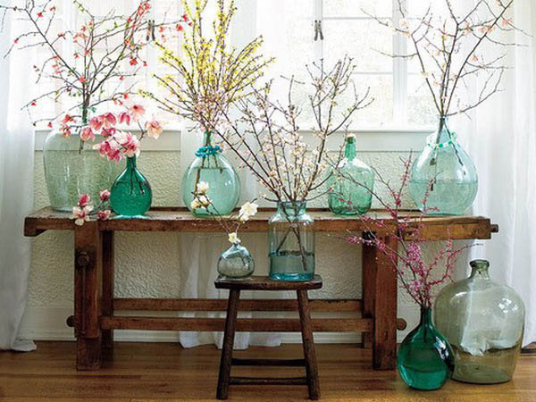 spring decorating with flowers