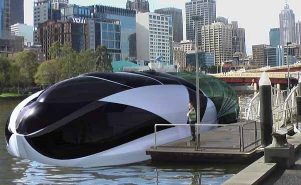 futuristic floating home design concept