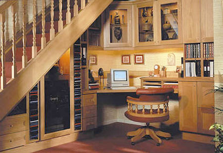 home aoofice storage furniture under stairs