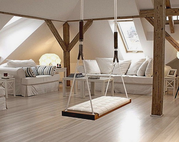 interior decorating with swing seat