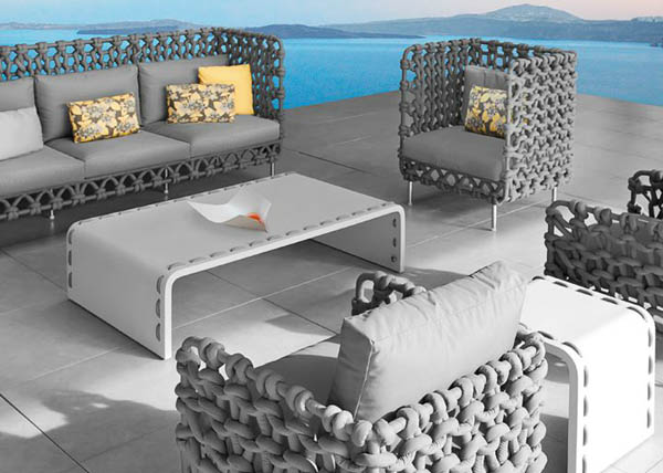 designer furniture made of fabric tubes