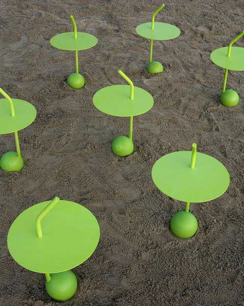 green table outdoor furniture