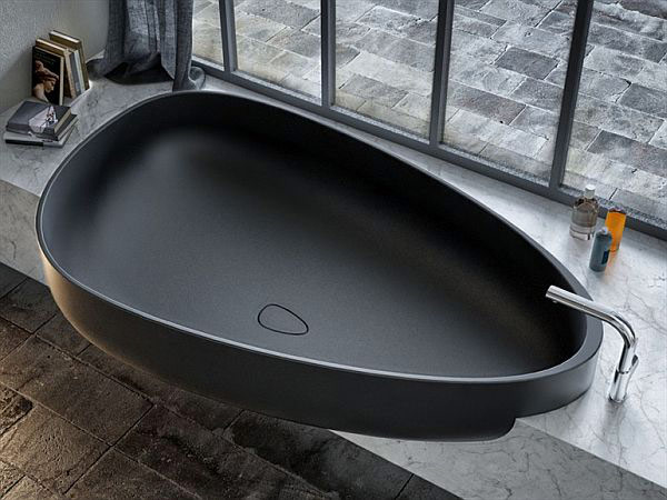 bathroom tub in minimalist style