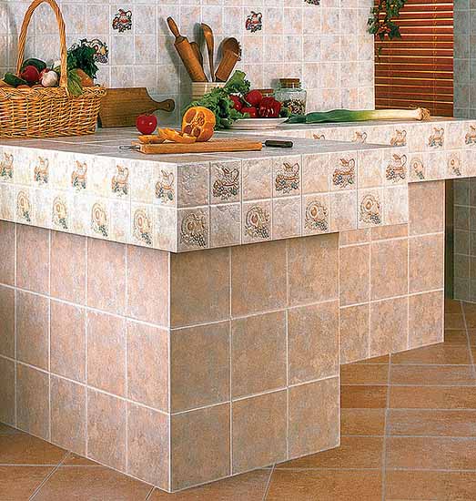 kitchen tiles for wall and countertop