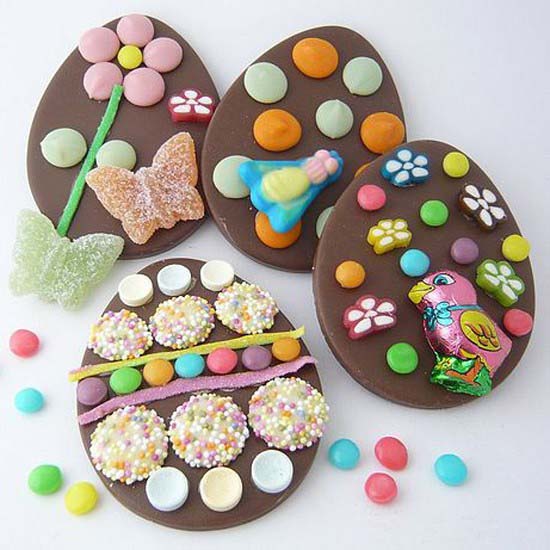 chocolate cookies with floral designs