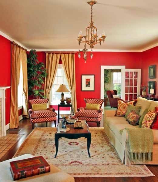 Bright Red  Color Accents 15 Bold and Bautiful Home  