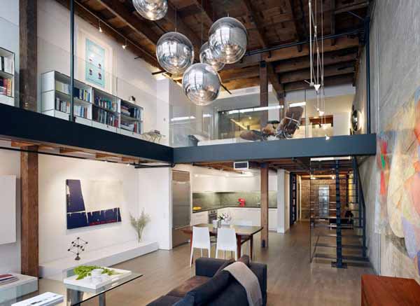 contemporary loft duplex san francisco