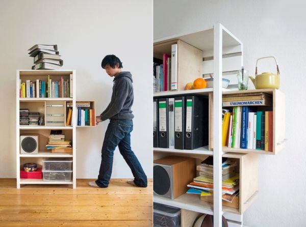 storage cabinet with extanding shelves and drawers