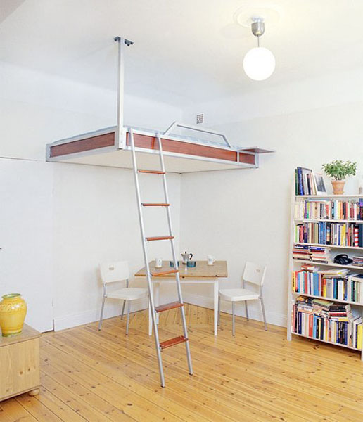 loft bed in small room