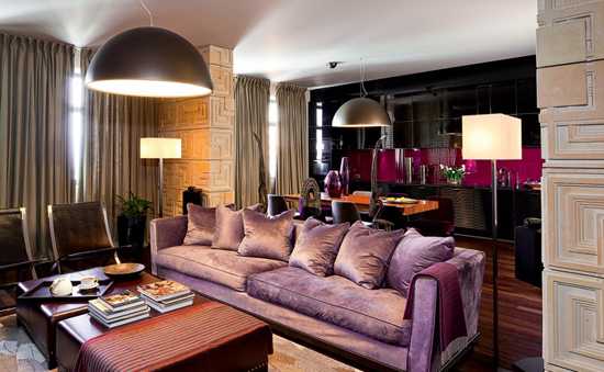 Purple And Brown Living Rooms